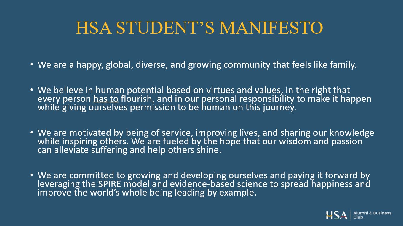 HSA Student's Manifesto
